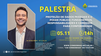Câmara de Congonhas oferecerá palestra sobre a Lei Geral de Proteção de Dados, no dia 5/11, às 14h