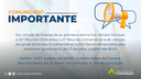 Comunicado alteração de data de reuniões legislativas Comunicado alteração de data de reuniões legislativas