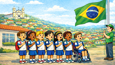 Hino Nacional deve ser executado uma vez por semana nas escolas de Congonhas, conforme lei em vigor.