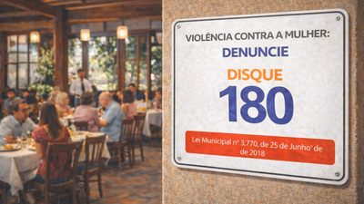 Norma em vigor exige a divulgação do Disque 180 em bares, hotéis, academias, postos, salões e outros estabelecimentos de Congonhas