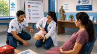 Nova Lei: UBS’s de Congonhas devem oferecer curso de primeiros socorros para gestantes e acompanhantes durante o pré-natal